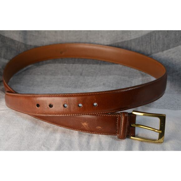 Trafalgar Accessories - Trafalgar Cortina brown leather belt